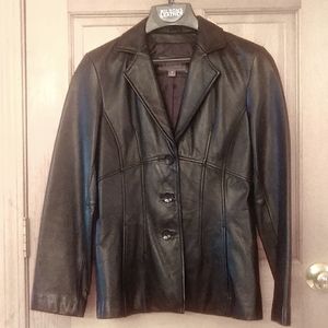 Leather coat